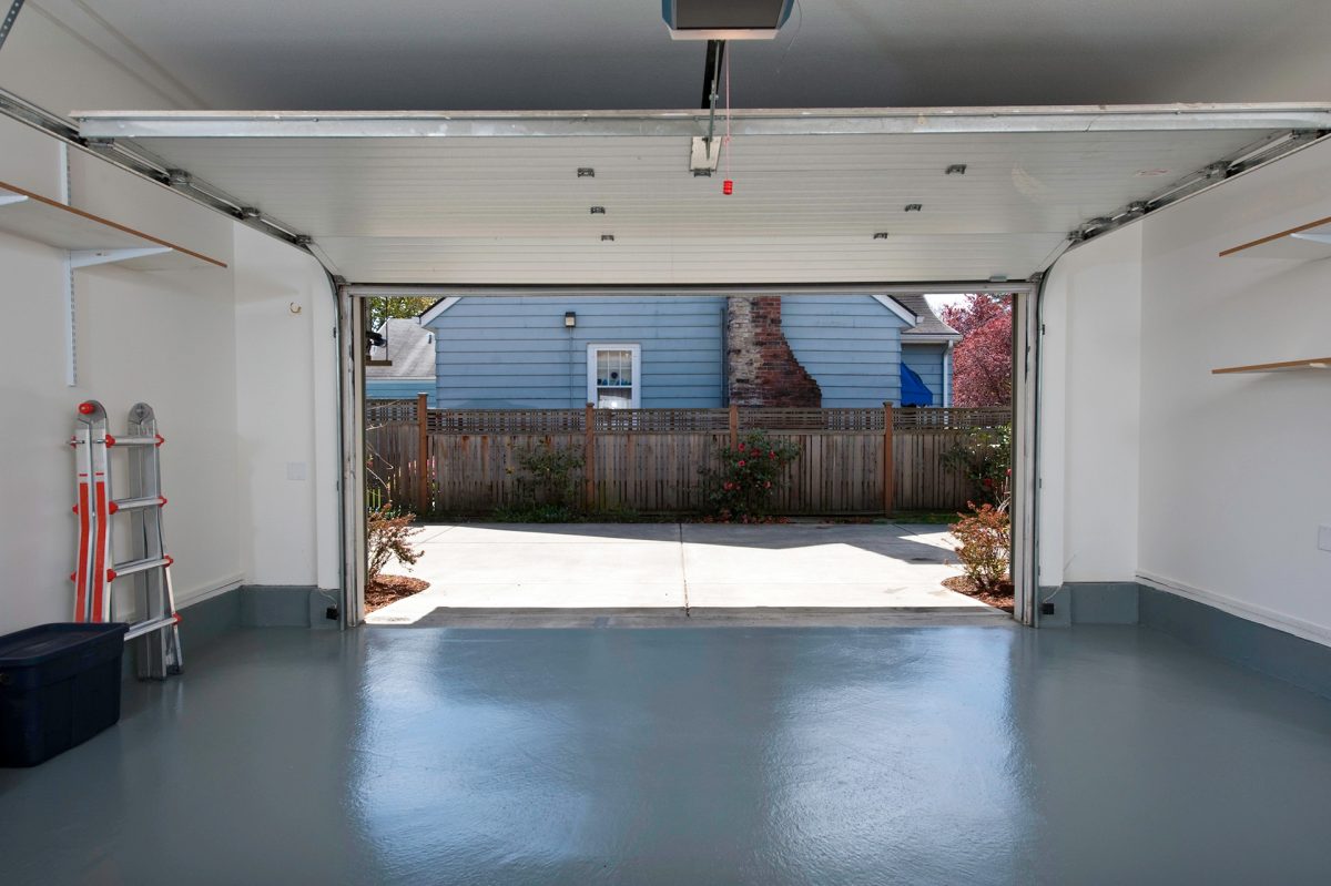 opening garage door
