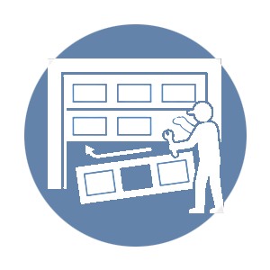 garage door broken icon